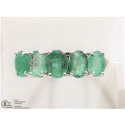 #11-10K WHITE GOLD EMERALD (2.50CT) RING