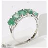 Image 2 : #11-10K WHITE GOLD EMERALD (2.50CT) RING
