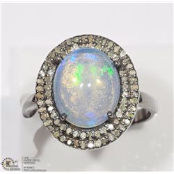 #12-STERLING SILVER GOLD PLATED OPAL (2.0CT)