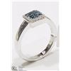 Image 2 : #13-STERLING SILVER BLUE-GREEN DIAMOND