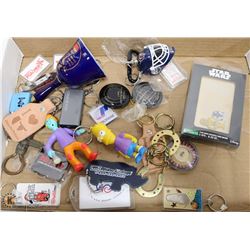 COLLECTION OF KEY CHAINS, BOTTLE OPENERS