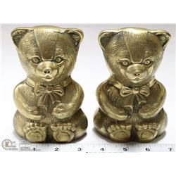 BRASS BEAR BOOK ENDS