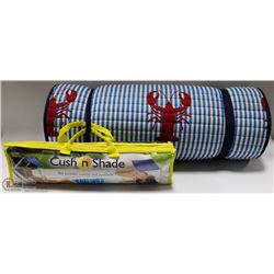 TOMMY HILFIGER QUILTED BEACH MAT WITH PILLOW