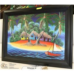 OIL ON CANVAS 41"X32" FRAMED PICTURE