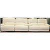 Image 1 : NEW WHITE BONDED LEATHER RECLINING SOFA AND LOVE