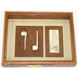 VINTAGE WOODEN CLAY PIPES WALL DISPLAY