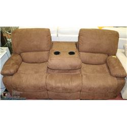 NEW BROWN MICROFIBER RECLINING FOLD DOWN