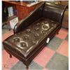 Image 1 : NEW BROWN LEATHERETTE STORAGE CHAISE LOUNGE CHAIR