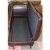 Image 2 : NEW BROWN LEATHERETTE STORAGE CHAISE LOUNGE CHAIR