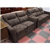 Image 2 : NEW DARK BROWN MICROFIBER SOFA  AND LOVESEAT