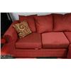Image 2 : NEW CANYON ORANGE FABRIC SECTIONAL W/ ACCENT