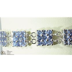#21-STERLING SILVER TANZANITE BRACELET