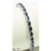 Image 1 : #25-STERLING SILVER SAPPHIRE BRACELET