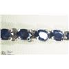 Image 2 : #25-STERLING SILVER SAPPHIRE BRACELET