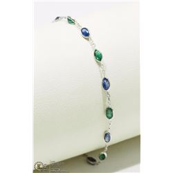 #27-14K WHITE GOLD EMERALD AND