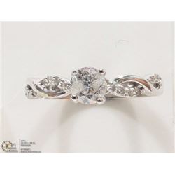 #28-14K WHITE GOLD DIAMOND (0.53CT) AND