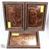 Image 1 : GAELIC MERMAIDS ON COPPER  SET OF THREE 12"X8"