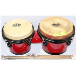 MANO PERCUSSION BONGO DRUMS W/STICKS