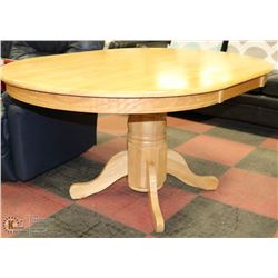 SOLID WOOD OVAL PEDESTAL TABLE