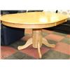 Image 1 : SOLID WOOD OVAL PEDESTAL TABLE