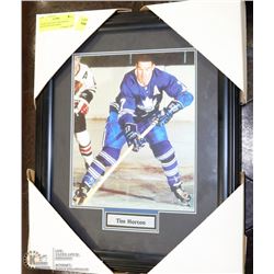 FRAMED MATTED TIM HORTON HOCKEY HISTORY PRINT