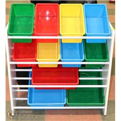WHITE MULTI COLOR ORGANIZER WITH BINS