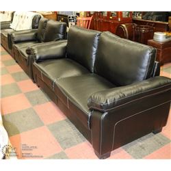 NEW BLACK EMERSON LEATHERETTE 81" SOFA WITH