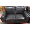 Image 2 : NEW CHARCOAL CYRUS LEATHERETTE 83" SOFA WITH
