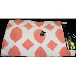 ALLURE COLLECTION PLUSH BATH RUG 21" X 34" PEACH