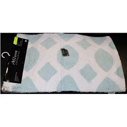 ALLURE COLLECTION PLUSH BATH RUG 21" X 34" BLUE