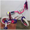 Image 1 : 12" GIRLS JEWEL BICYCLE WITH TRAINING WHEELS