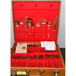 VINTAGE BRONZE PLATED CUTLERY SET