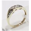 Image 2 : #37-10K YELLOW GOLD DIAMOND RING