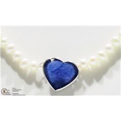 #39-14K WHITE GOLD SAPPHIRE AND