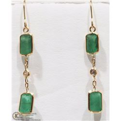 #40-14K YELLOW GOLD EMERALD AND