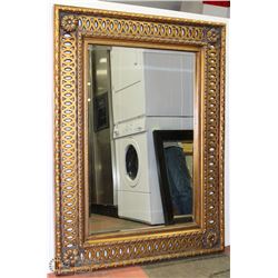 34"X46" LARGE GOLD TONE MIRROR SLIGHT DAMAGE
