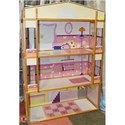 LARGE 3 STORY WOOD DOLL HOUSE