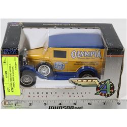 1:25 DIE CAST FORD MODEL A OLYMPIA BEER VAN BANK