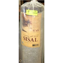 4X6 LUXURY SOFT BACK  "SISAL" AREA RUG CARPET