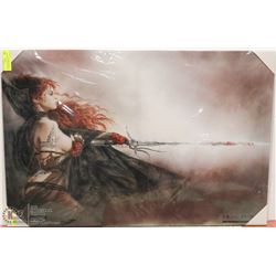 NEW CANVAS PRINT LUIS ROYO COLLECTION RED HEAD