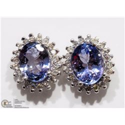 #46-14K WHITE GOLD TANZANITE AND