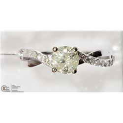 #48-14K WHITE GOLD DIAMOND AND 20 SIDE