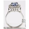 Image 3 : #49-14K WHITE GOLD TANZANITE AND 18