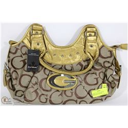 JINRY COLLECTION GOLD & BROWN SHOULDER BAG