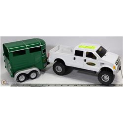 PLASTIC CABELAS TRUCK WITH HORSE TRAILER