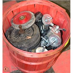 BASKET OF ASSORTED CASTORS