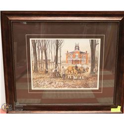 "MAKING MAPLE SYRUP" FRAMED ART BY WALTER CAMPBELL