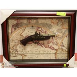 RETRO VINTAGE STYLE REVOLVER ENCASED ART