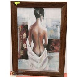 DRAPED NUDE FRAMED PRINT 30 X 42