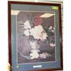 Image 1 : WOOD FRAMED BUNCH OF WHITE PEONIES BY EBOUARD